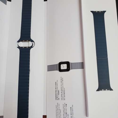 Apple watch 44mm Leather Link blue