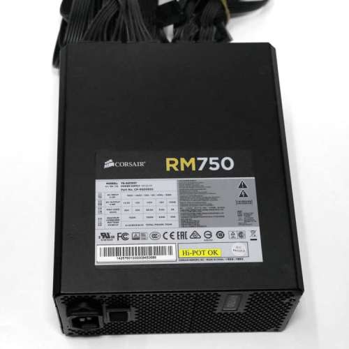 無盒齊線專業級全模組化無塵CORSAIR RM750 750W 80Plus 金牌火牛一隻包試