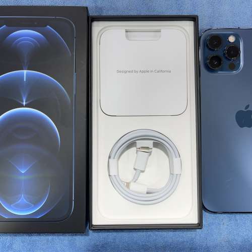 99%New iPhone 12 Pro Max 512GB 藍色 香港行貨 蘋果保養至2021年11月13日 全套有盒...