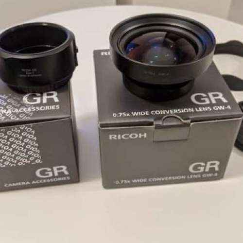 ［出售］Ricoh GW-4 Wide Conversion Lens & GA-1 Adapter (GRIII 專用廣角鏡及轉...