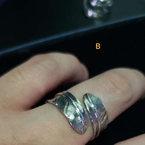 個性型格羽毛戒指, 925 銀器飾物 (非高橋 goro), 925銀