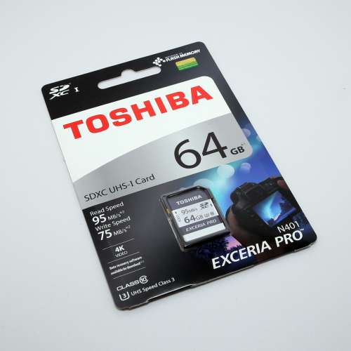 Toshiba Exceria Pro N401 U3 R95W75 64GB THN-N401S0640E4 SDXC Memory Card