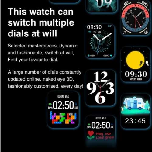 全屏 觸摸 1.75 通話 智能 手錶 Full touch screen 1. 75 call smart watch ECG he...