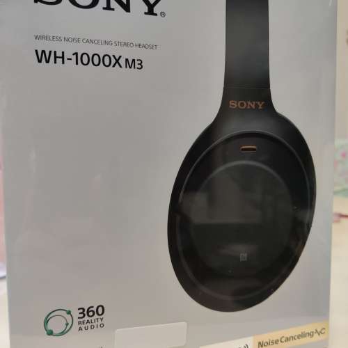 (全新行貨未開封黑色) Sony WH-1000XM3 無線降噪藍牙耳機