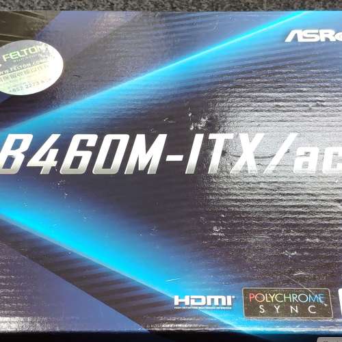 ASROCK B460M-ITX AC (ITX底板, 適用intel 10代CPU) 行貨有保