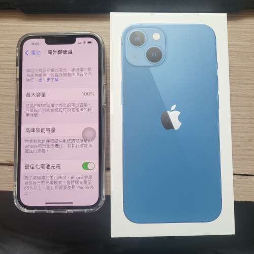 99 % 新 iPhone 13 256gb藍色，10月14號購自豐澤