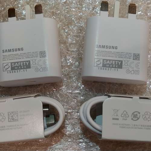 全新原裝現貨 Samsung TA800 Note20 Fold3 S20 S21FE 25W充電火牛連TypeC 1.5米加長...