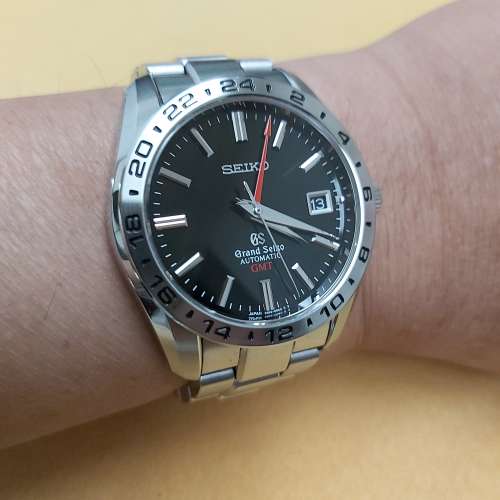 ☆☆已停產雙Logo☆☆ 一代經典Grand Seiko SBGM001，紅針GMT，新淨全套齊***扺玩平售