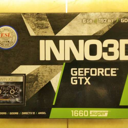 99.9%新 inno3d GTX 1660 SUPER gtx1660s OC 顯示卡