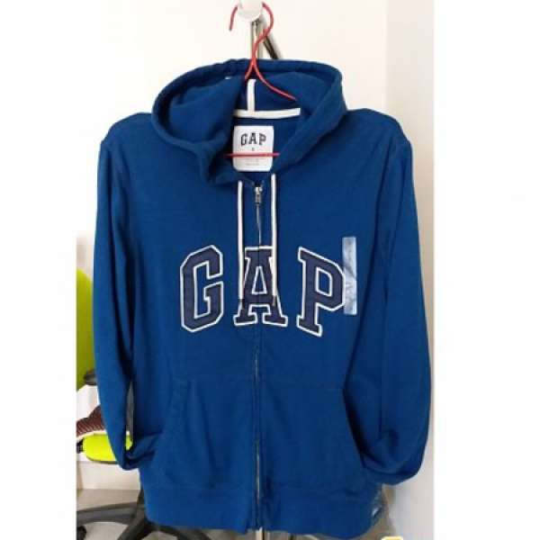 (全新) 男裝 GAP Logo基本款拉鏈連帽衛衣 細碼 (Superdry Hollister Columbia A&F)