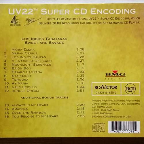 大紅蕃Living Stereo **24K金碟** Los Indios Tabajara Sweet And Savage