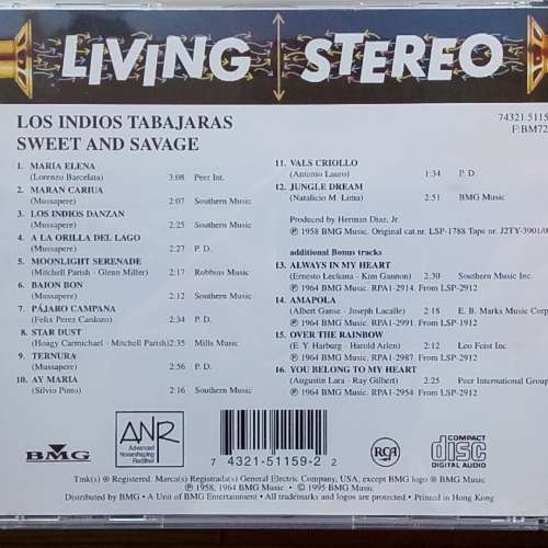 大紅蕃Living Stereo **24K金碟** Los Indios Tabajara Sweet And Savage