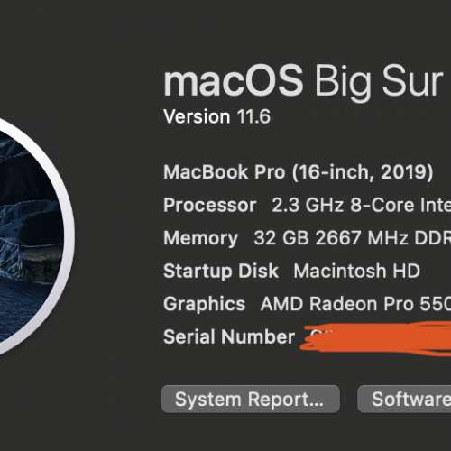 MacBook Pro 16-inch Retina 2019 Silver 銀 95%新