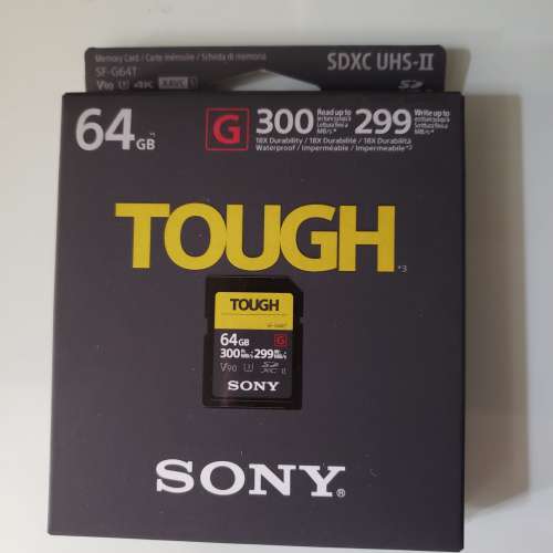 全新 Sony TOUGH UHS-II SD 64GB [R300/W299]