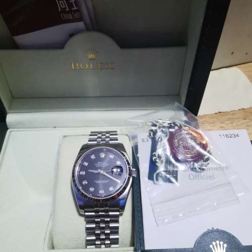 Rolex 116234g 黑面石字