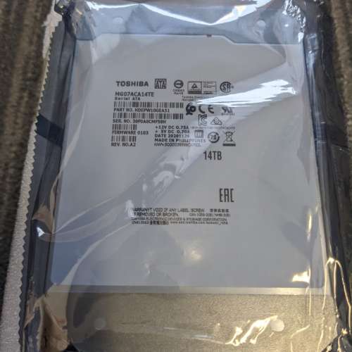 100% New Toshiba Enterprise/NAS 14TB 14 TB 3.5" SATA Hard Drive 7200rpm (not WD)