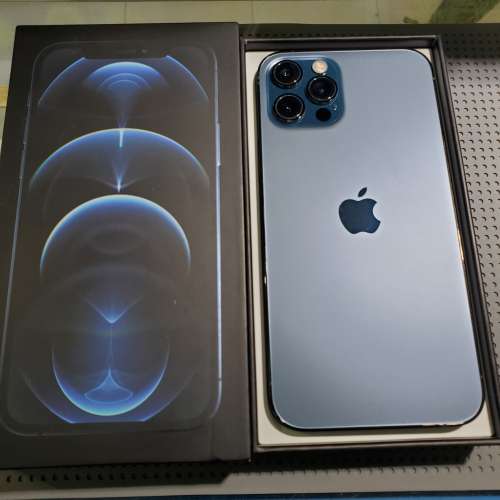 iPhone 12pro 128gb 藍色行機9成9新全套齊有盒