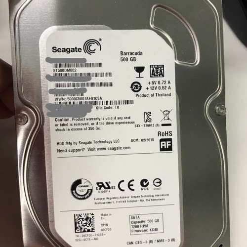 大量Seagate 500 GB HDD 7200rpm 16M cache 3.5ch for PC use