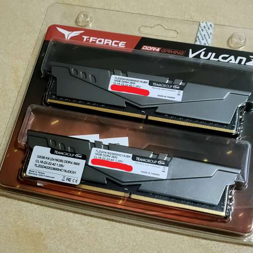 TEAMGROUP T-Force Vulcan Z DDR4 32GB Kit (2x16GB) 3600MHz RAM