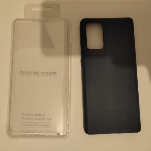 原廠Samsung Note 20 薄型背蓋（矽膠材質）手機套，黑色有盒
