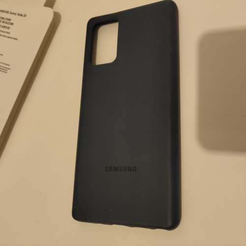 原廠Samsung Note 20 薄型背蓋（矽膠材質）手機套，黑色有盒