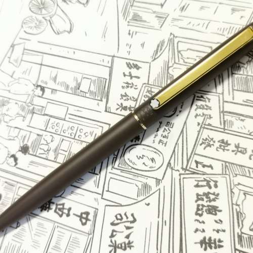 Montblanc 70/80 年代萬寶龍 Noblesse Slimline 棕色唖光原子筆