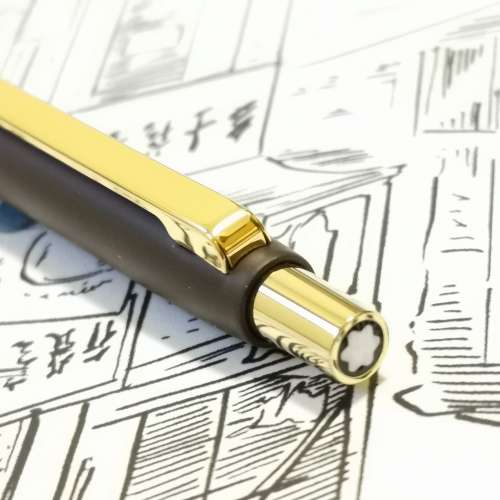Montblanc 70/80 年代萬寶龍 Noblesse Slimline 棕色唖光原子筆