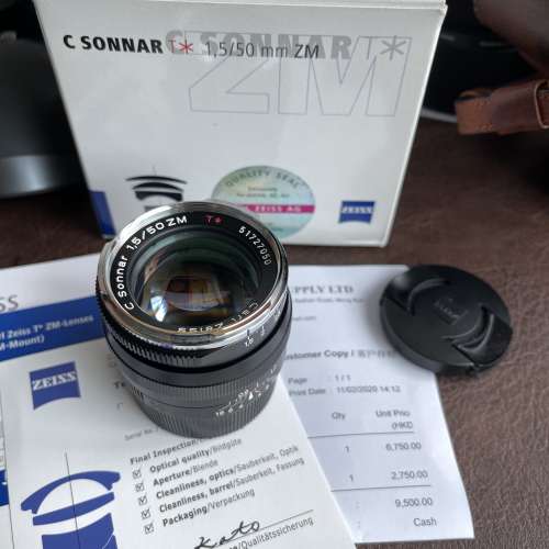 Zeiss C Sonnar T* 50mm F1.5 zm Leica m mount