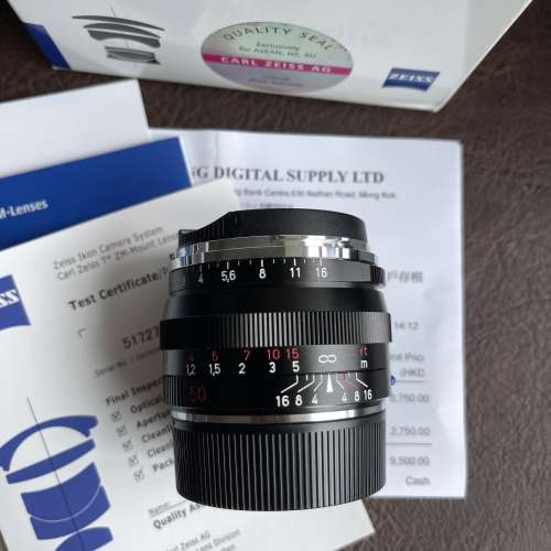 Zeiss C Sonnar T* 50mm F1.5 zm Leica m mount