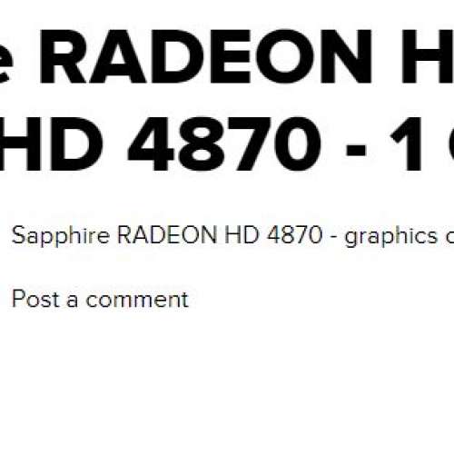 Sapphire RADEON HD 4870