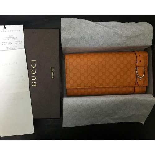 GUCCI Leather Long Wallet GUCCI 真皮長銀包