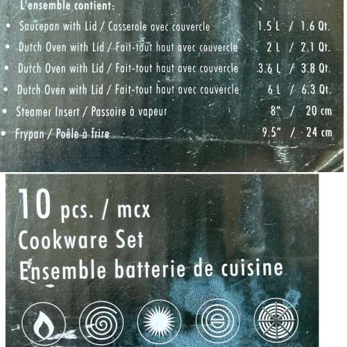 德國孖人牌 Twin Nova 全新不銹鋼煲 深燒鍋 10件套裝