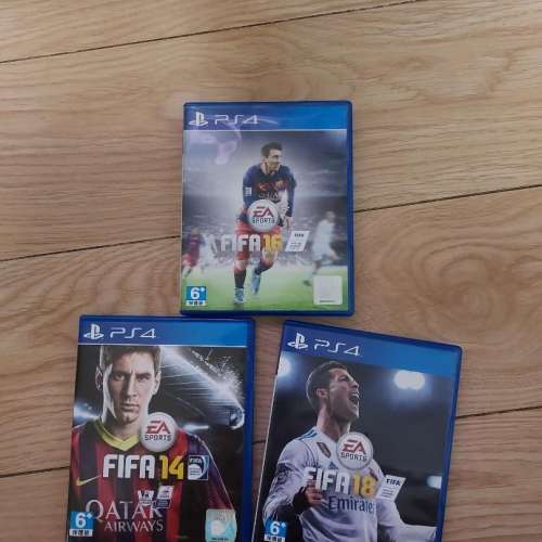 PS4 FIFA 14, 16, 18 games for sale