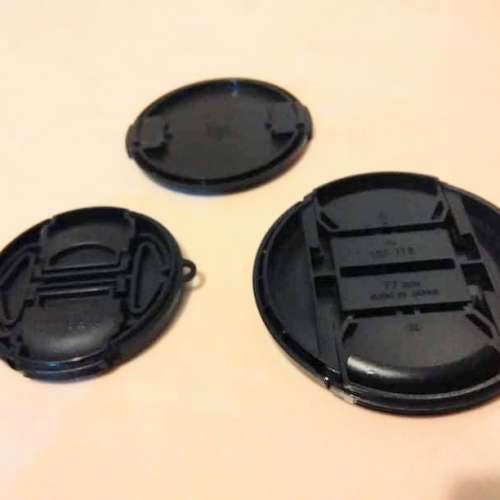 Makinon原廠62mm鏡蓋、Hakuba品牌58mm鏡蓋 & Sigma原廠77mm鏡蓋