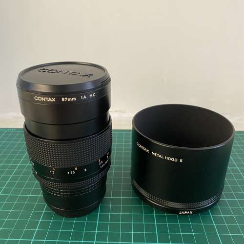 Contax 85mm MMG 連Contax Metal Hood 5, Rayqual CY-SE Adapter