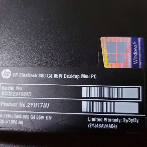 HP Elitedesk 800 65w g4 desktop mini pc