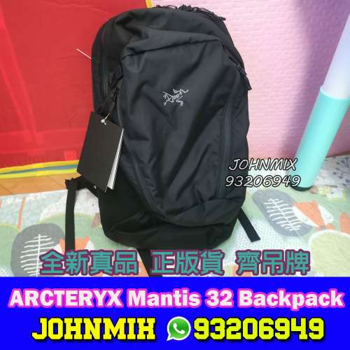 全新黑色ARCTERYX Mantis 32 Backpack Black Color ARC'TERYX 不死鳥