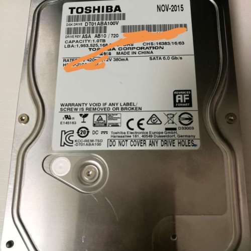 Toshiba  1 TB SATA 6 Gb/s HD