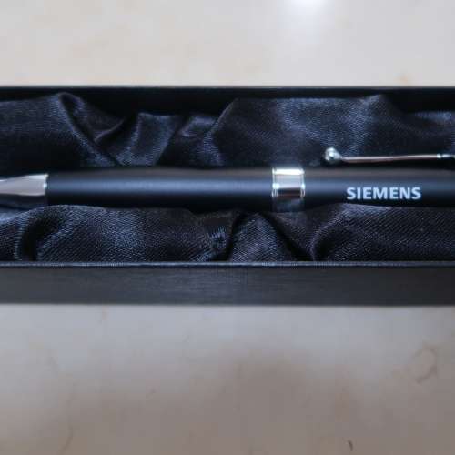 全新 絕版收藏有盒 Siemens 西門子 紀念品 鉛子筆 原子筆 走珠筆 黑色筆芯 黑色筆桿