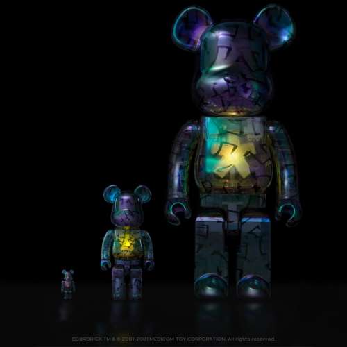 MedicomToys Bearbrick x Jimmy Choo x Eric Haze Poggy 400% + 100