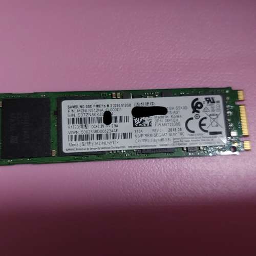 Samsung 512GB M.2 SATA SSD