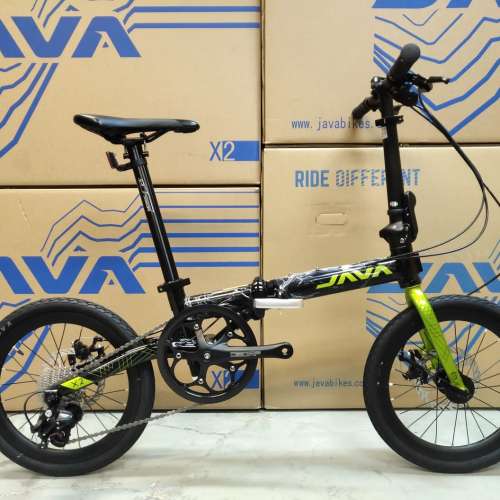 《免費送貨+送頭盔》JAVA X2-9S - 16吋 9速 油壓碟剎 啤令轆 摺疊單車＊方便收藏＊