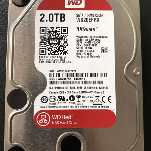 Western Digital 3.5"  2TB WD Red NAS Hard Drive - WD20EFRX