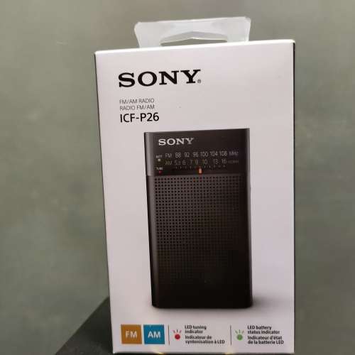 索尼 Sony ICF-P26 可攜式AM/FM收音機連揚聲器