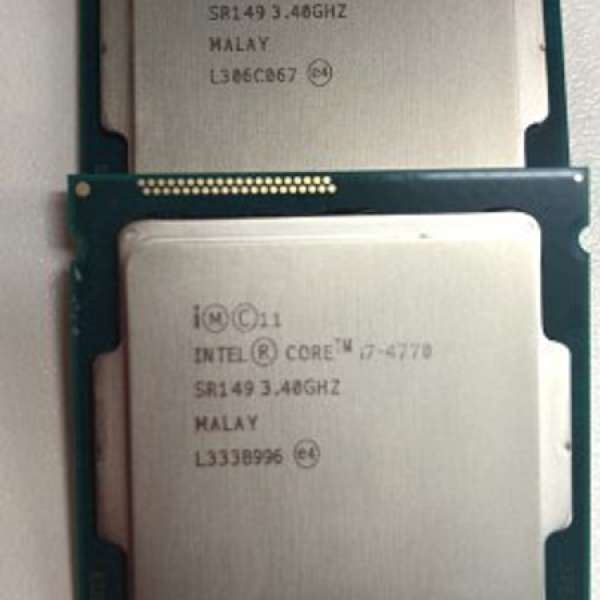 1粒 Intel i7-4770 3.40GHz -3.9 Max CPU 8M cache