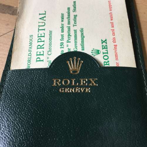 Rolex red seal chronometer paper