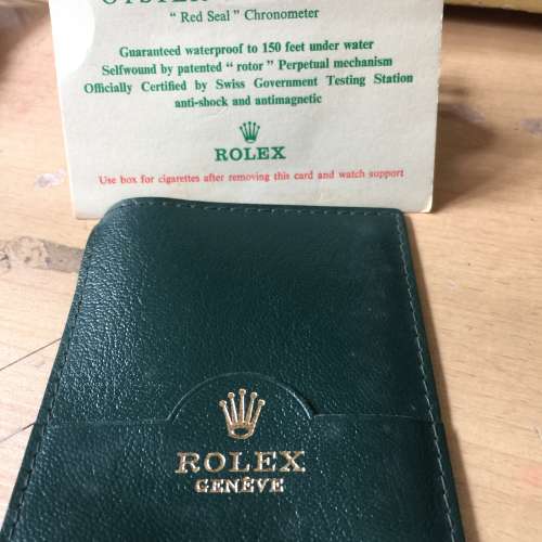 Rolex red seal chronometer paper
