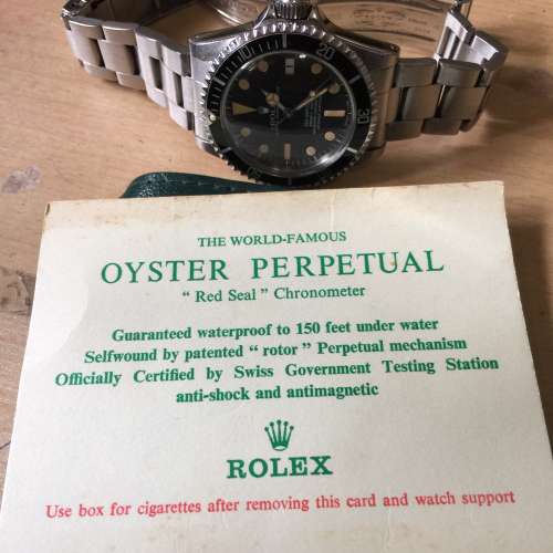 Rolex red seal chronometer paper
