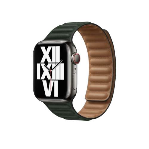 Apple Watch 45mm 杉綠色皮革手帶