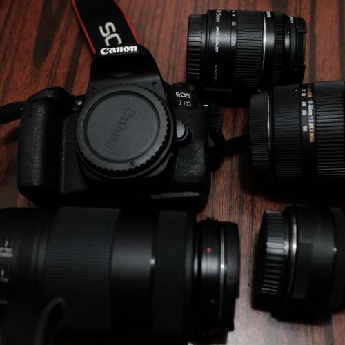 Canon 77D 連Kit Set18-55 + 70-300mm f/4-5.6 + 50/1.8 + Sigma 17-50/2.8